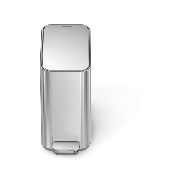 Nášlapný ocelový odpadkový koš v matně stříbrné barvě 5 l – simplehuman-image-2