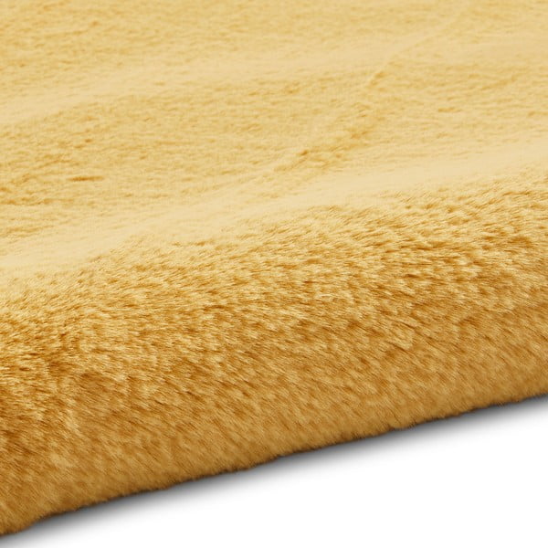 Žlutý koberec Think Rugs Teddy, ⌀ 120 cm-image-3