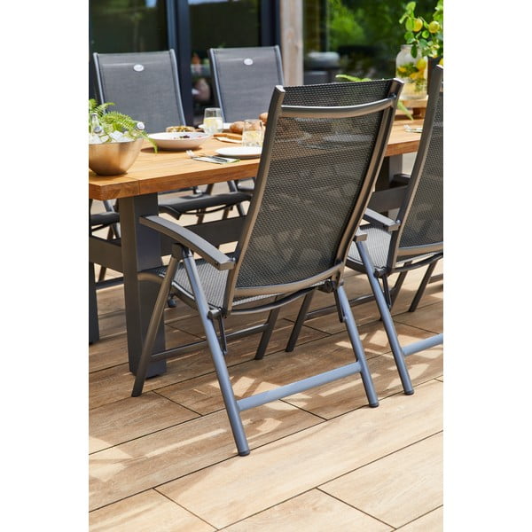 Tmavě šedá kovová zahradní židle Salvatore – Hartman-image-1