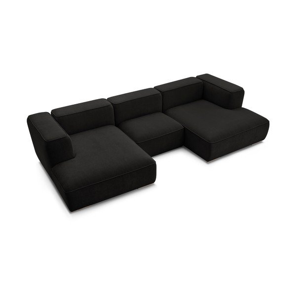 Černá rohová pohovka Zephyr – Bobochic Paris-image-4