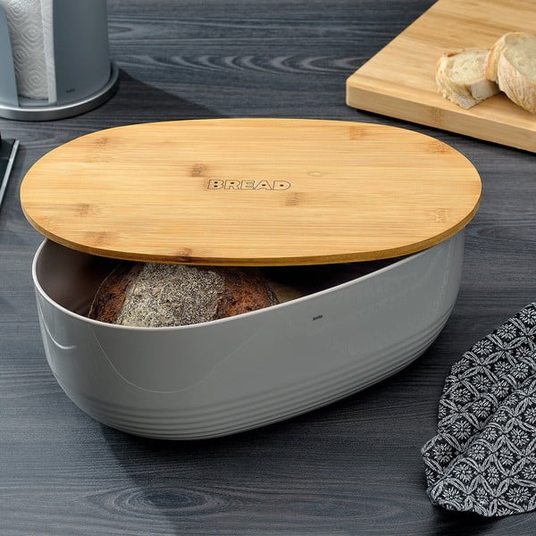 Bílá dóza na chleba Kela Namur, 37,5 x 23 cm-image-1