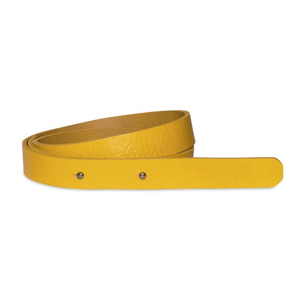 Žlutý dámský kožený pásek Woox Bini Lutea, délka 92 cm