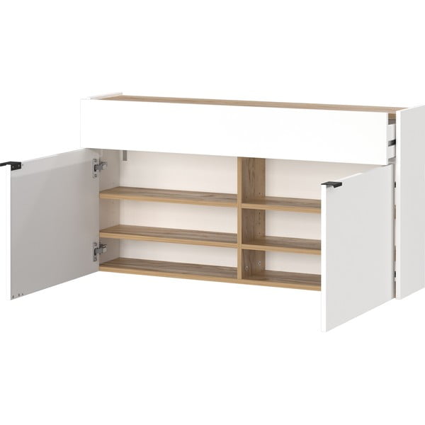 Bílá skříňka v dekoru dubu 110x57x22 cm Ameca – Germania-image-3