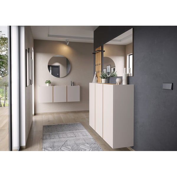 Krémová předsíňová skříňka 138x55x29 cm Libbiano – Germania-image-1