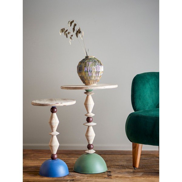 Kulatý odkládací stolek z jedlového dřeva ø 40 cm Mannelli – Bloomingville-image-2