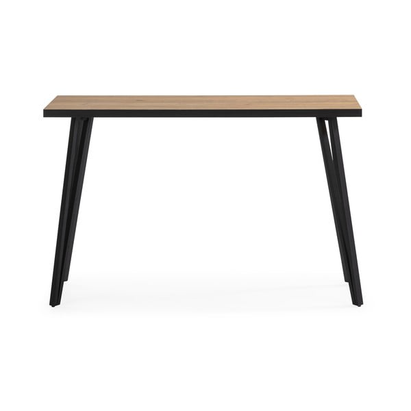Černý/přírodní konzolový stolek s deskou v dubovém dekoru 60x120 cm Sindi – Marckeric-image-2