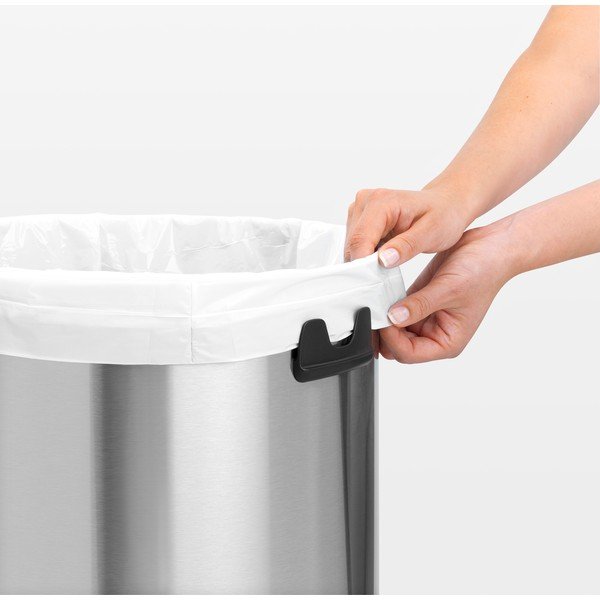 Ocelový odpadkový koš v matně stříbrné barvě 60 l Push Bin – Brabantia-image-3