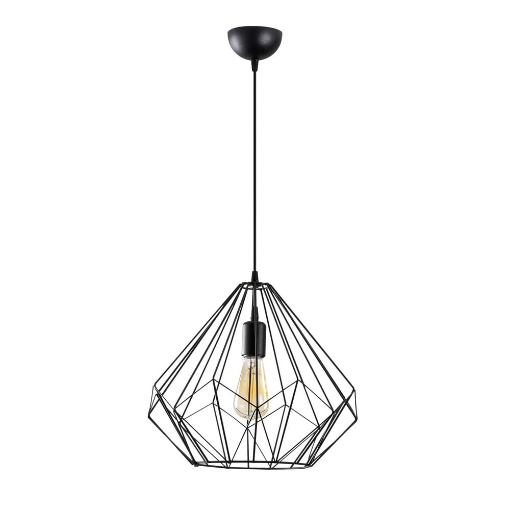 Černé závěsné svítidlo s kovovým stínidlem ø 37 cm Diamond – Opviq lights
