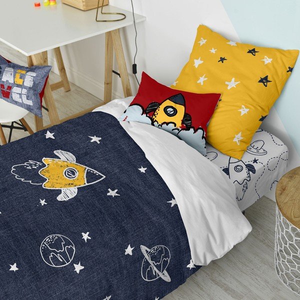 Bavlněné dětské povlečení na jednolůžko 140x200 cm Starspace – Mr. Fox-image-1