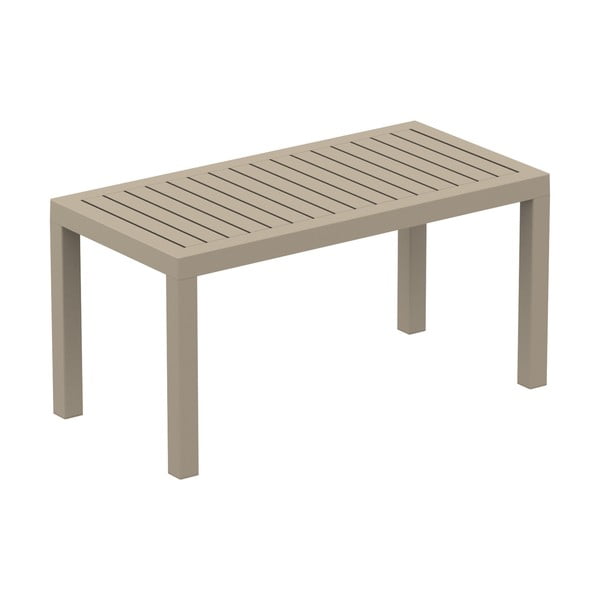 Pískově hnědý zahradní konferenční stolek Resol Click-Clack, 90 x 45 cm