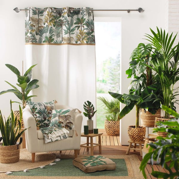 Zelený/hnědý polštář na sezení Balinesia – douceur d'intérieur-image-3