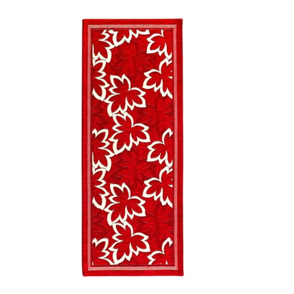 Červený běhoun Floorita Maple, 55 x 140 cm