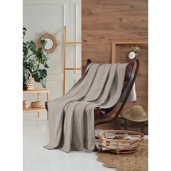 Šedá fleecová deka 130x170 cm Brighton – Mijolnir-image-1