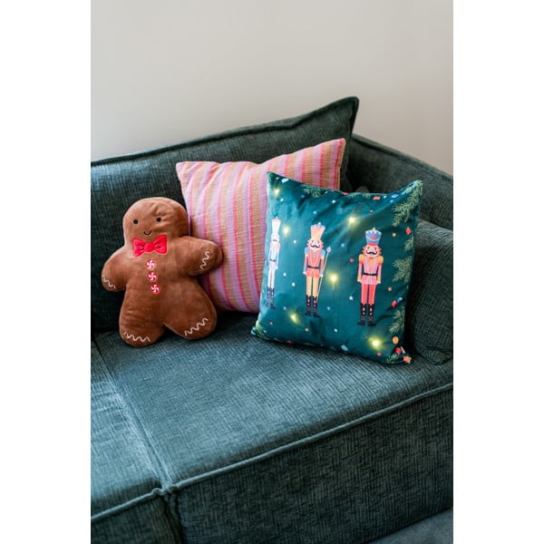 Růžovo-hnědý bavlněný polštář Hübsch Rita, 50 x 50 cm-image-4