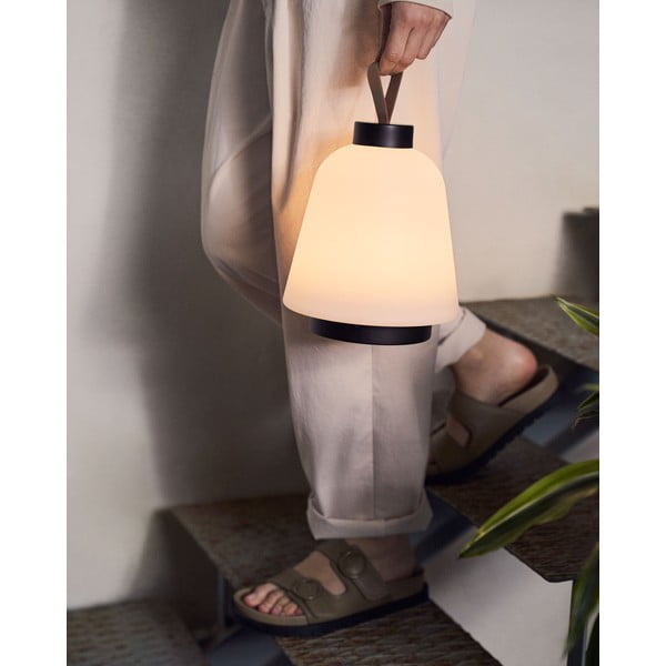 Bílá plastová LED stmívatelná stolní lampa (výška 24 cm) Udiya – Kave Home-image-1