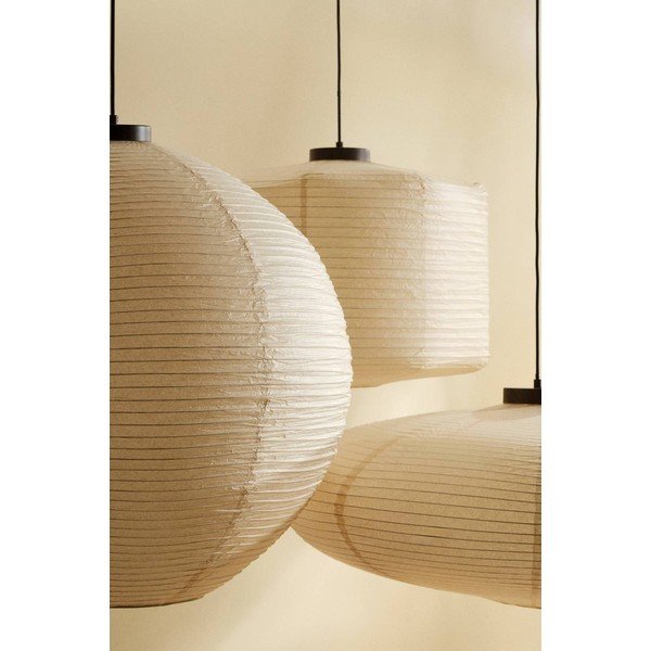 Béžové papírové závěsné svítidlo ø 60 cm Siv – Jotex-image-3