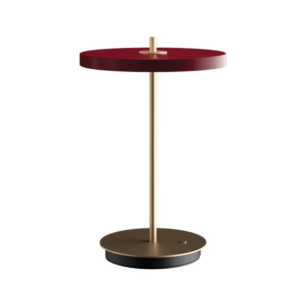 Červená LED stmívatelná stolní lampa s kovovým stínidlem (výška 31 cm) Asteria Move – UMAGE