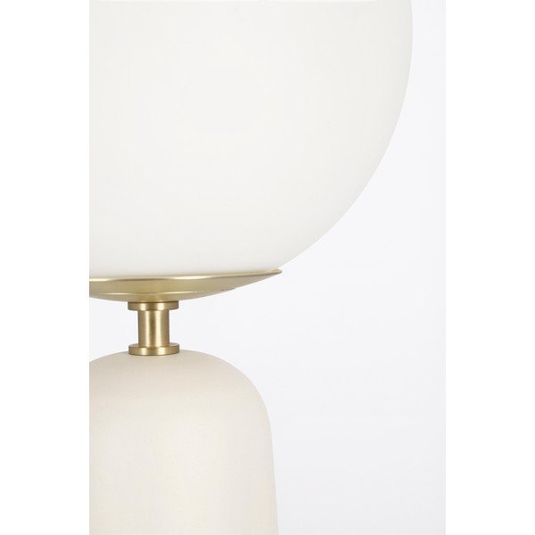 Bílá kovová stolní lampa se skleněným stínidlem (výška 51 cm) Delphine – Bizzotto-image-4