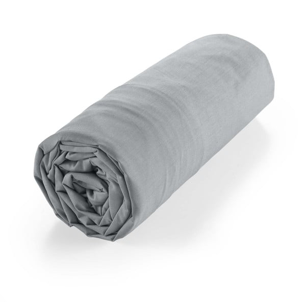 Šedé napínací prostěradlo z Bio bavlny 160x200 cm Biolina – douceur d'intérieur-image-4