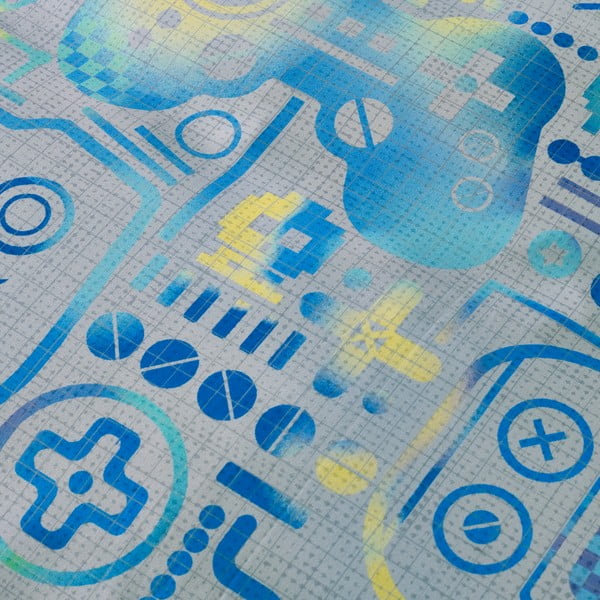 Šedé napínací dětské prostěradlo na jednolůžko/na vysokou matraci z mikrovlákna 90x190 cm Gamer – Catherine Lansfield-image-2