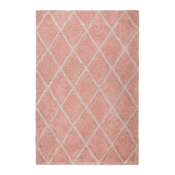 Růžový ručně vyráběný koberec Obsession My Feel Me Fee Powder, 80 x 150 cm