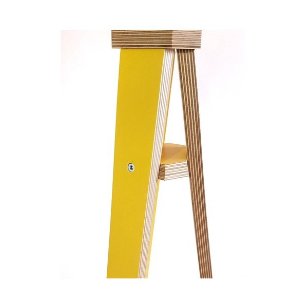 Žlutá stojací lampa s bílým stínítkem a červeným kabelem Ragaba Wanda-image-2