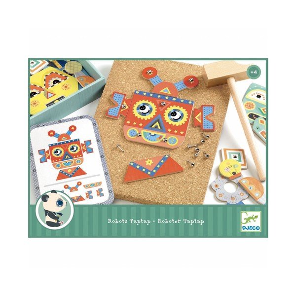 Dětská hra zatloukání Djeco Roboti-image-2