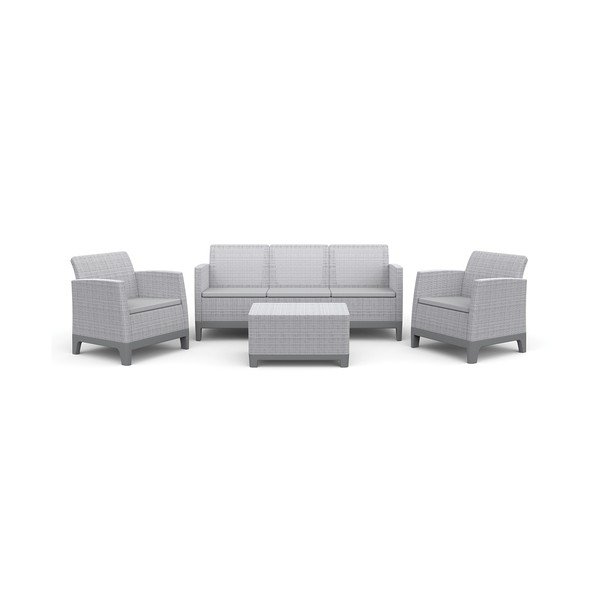 Světle šedý zahradní lounge set pro 5 Scandi Forma – Keter