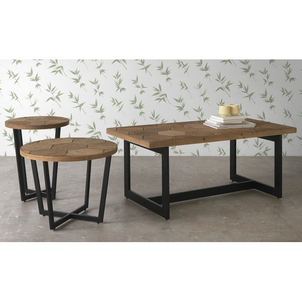 Konferenční stůl s černou železnou konstrukcí Geese Honeycomb, ⌀ 59 cm-image-4