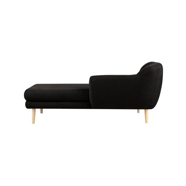 Černá pohovka s lenoškou na levé straně Mazzini Sofas Sardaigne-image-1