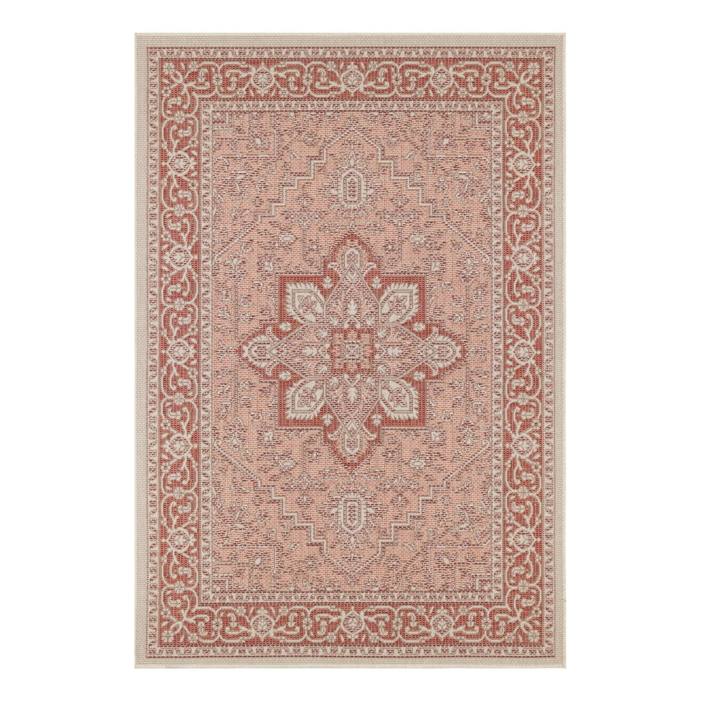 Červeno-béžový venkovní koberec NORTHRUGS Anjara, 140 x 200 cm