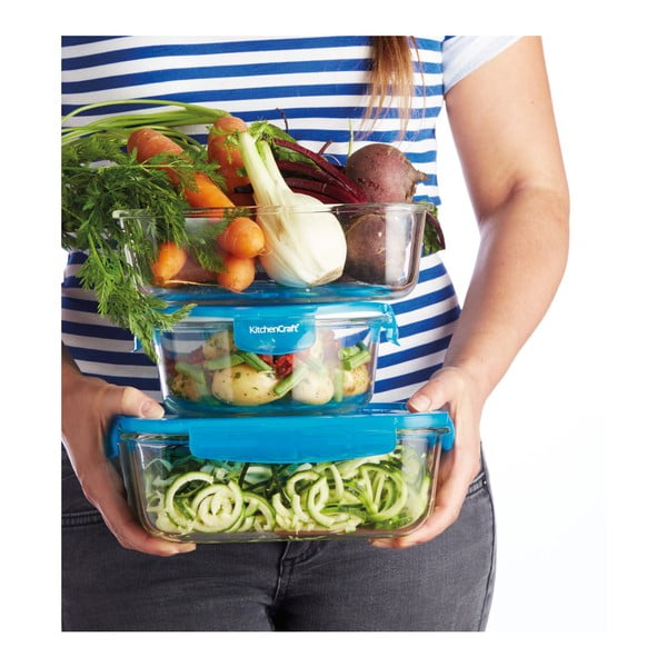 Skleněný box s ventilem Kitchen Craft Rectangular, 350 ml-image-1