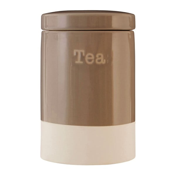 Hnědá kameninová dóza na čaj Premier Housewares, 616 ml