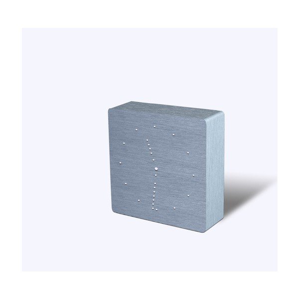 Šedý budík s bílým LED displejem Gingko Analogue Click Clock-image-4