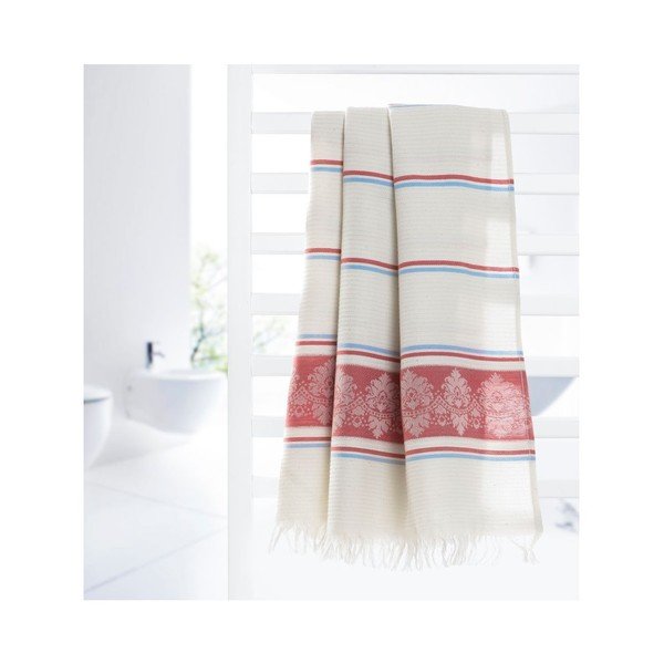 Červenobéžová hammam osuška Deco Bianca Loincloth Hatice Pink, 80 x 170 cm-image-2
