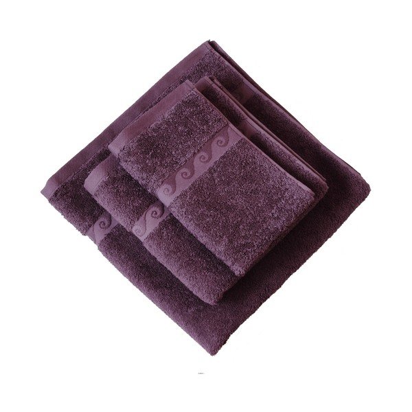 Ručník Wave 100x50, fialový-image-2