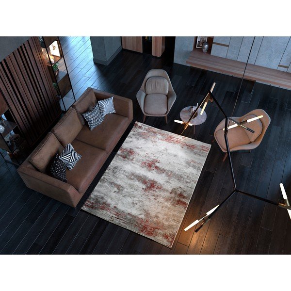 Šedo-oranžový koberec Universal Babek Vintage, 160 x 230 cm-image-1