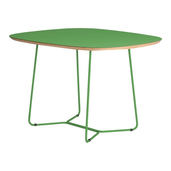 Zelený stůl s kovovými nohami IKER Maple