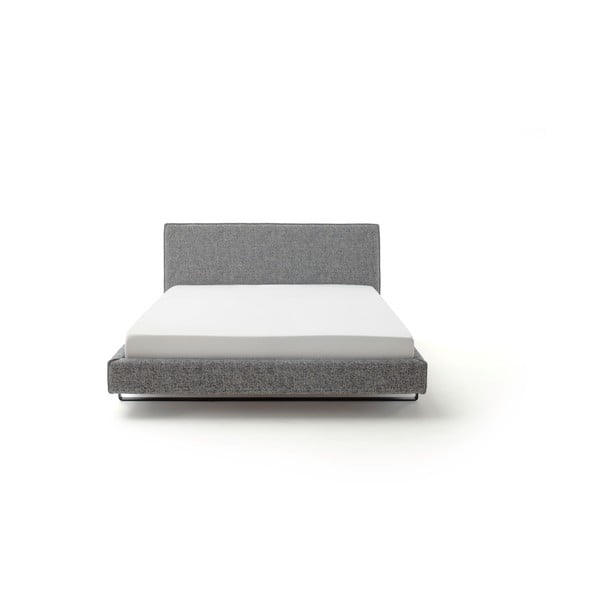 Šedá čalouněná dvoulůžková postel bez roštu 180x200 cm La Gomera – Meise Möbel-image-2