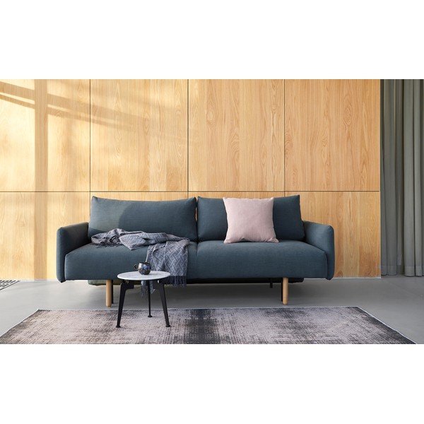 Modrá rozkládací pohovka s područkami Innovation Frode-image-1