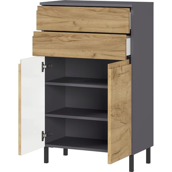 Tmavě šedá koupelnová skříňka v dekoru dubu 60x97 cm Salinas - Germania-image-2