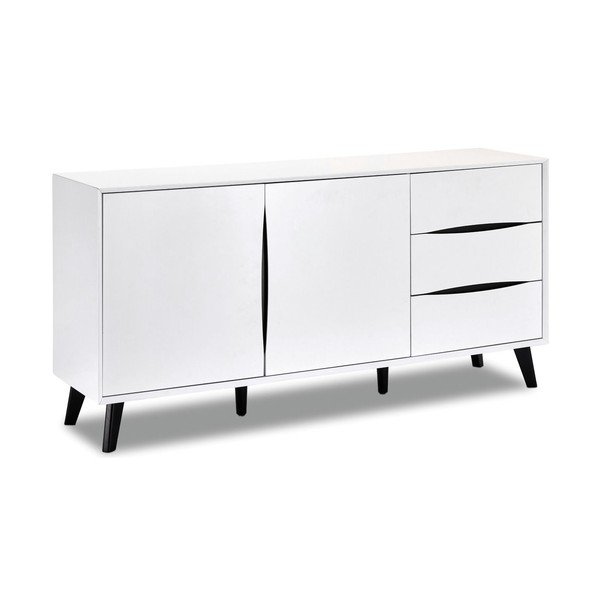 Bílá nízká komoda 160x80 cm Lyon – Furnhouse-image-2
