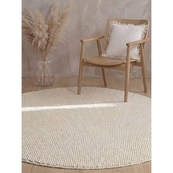 Krémový ručně tkaný vlněný kulatý koberec ø 200 cm Richmond Diana – Ted Baker-image-1