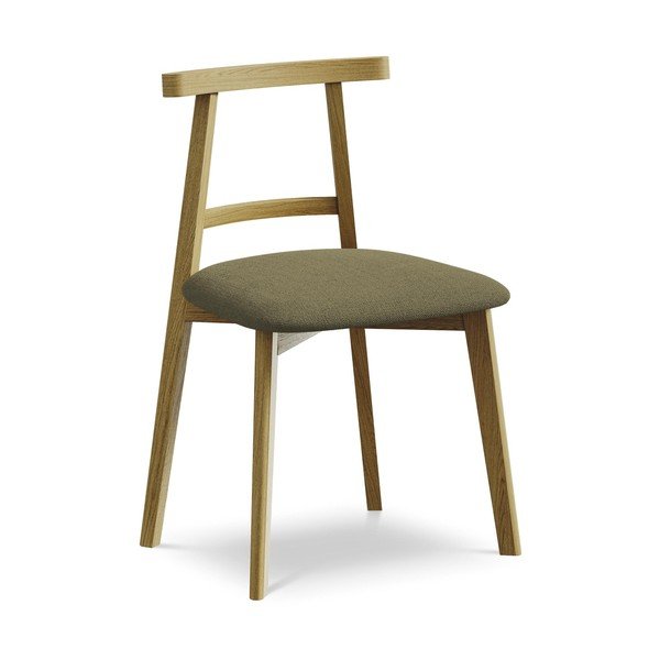 Zelená jídelní židle z masivního dřeva Ohelo – Makamii