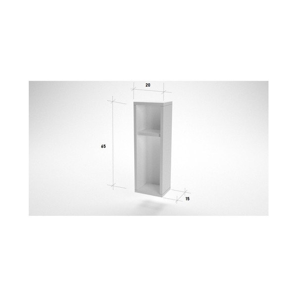 Bílá nástěnná police / noční stolek Turra-image-1