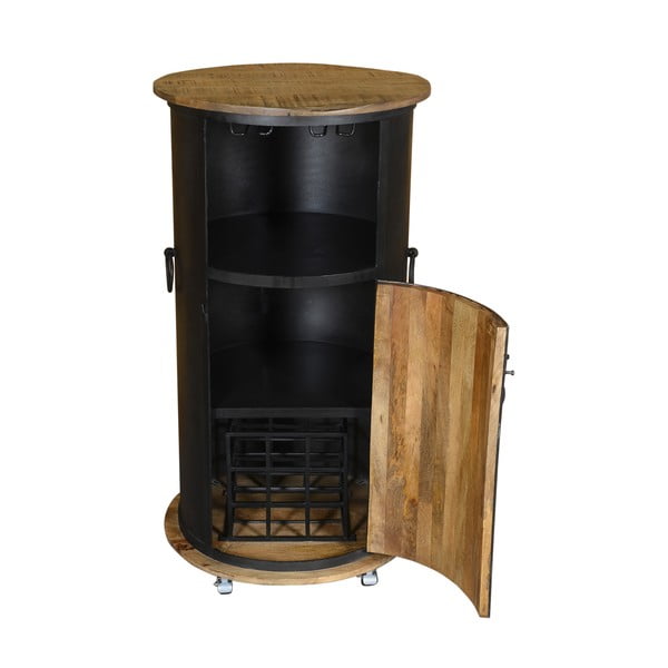 Černá kovová vinotéka na 9 lahví, 60x115 cm Luni – Interia Home & Living-image-3