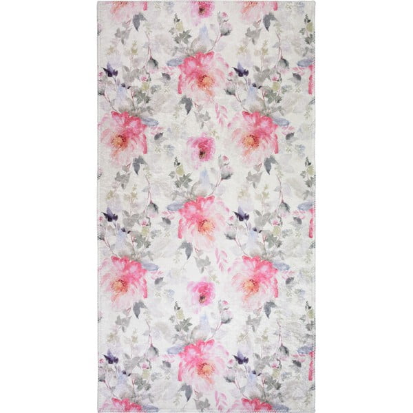 Růžový/slonovinový pratelný koberec 60x100 cm Pink Garden – Vitaus