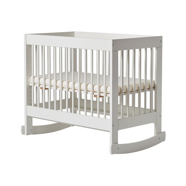 Bílá pojízdná dětská postýlka Pinio Basic, 89 x 45 cm-image-3