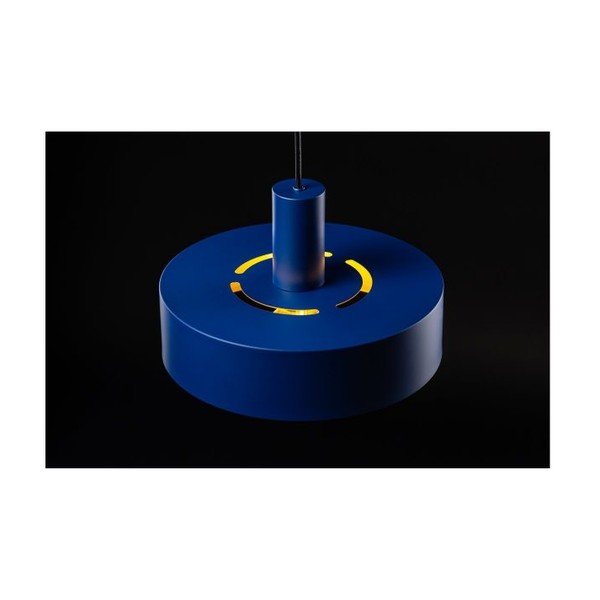 Tmavě modré závěsné svítidlo s kovovým stínidlem ø 30 cm Selvia II – GTV-image-1