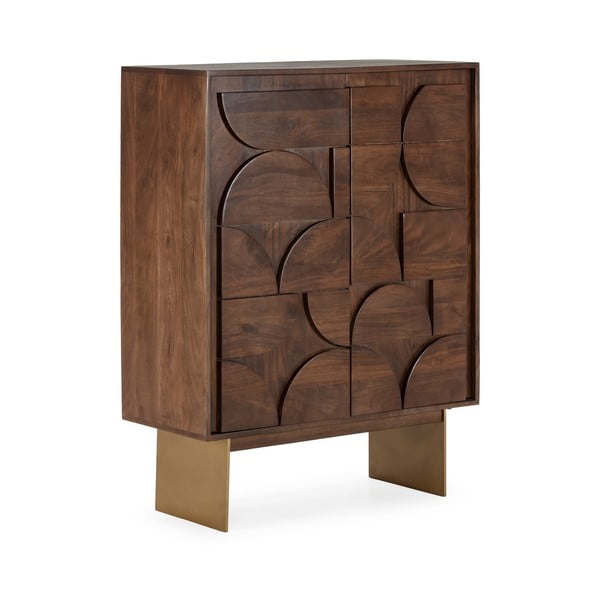 Hnědá skříňka z mangového dřeva 90x120x40 cm Trisha – MOME-image-2